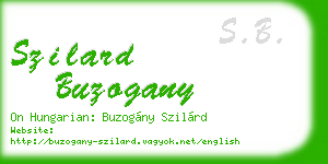 szilard buzogany business card
